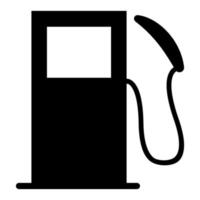 icono de la gasolinera en un fondo blanco. combustible, gas, gasolina, aceite, signos de gasolina. ilustración vectorial vector