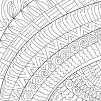 Decorative henna mehndi style floral coloring book page illustration vector