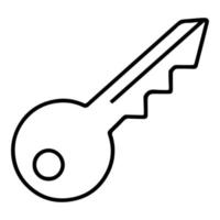 Key line icon on white background. Security symbol template for graphic and web design collection logo vector illustration. EPS 10.