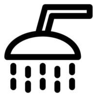 Shower line icon on white background. Showerheads simple line vector icon. Vector illustration.