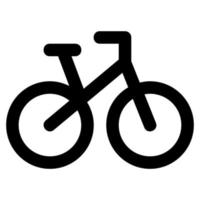 Bicycle. Bike icon on white background. Cycling concept. Sign for bicycles path. Vector illustration.