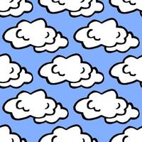 vector de patrones sin fisuras de la nube. fondo de nubes de color plano. papel pintado infantil, tejido textil