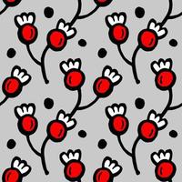 berries seamless pattern vector. autumn background in flat style. pattern for fabric. wild rose, bush vector