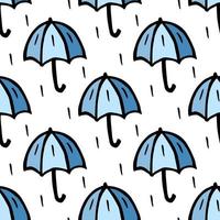 umbrella seamless pattern vector. weather, rain protection - autumn background vector