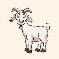 lindo vector premium de dibujos animados de cabra