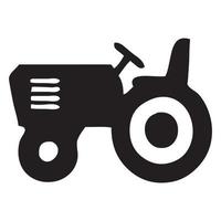 Tractor icon on white background. Vector illustration.