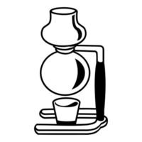 icono de vector de máquina de cafetera. ilustración de una máquina de café moderna sobre un fondo blanco.