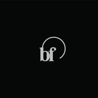 monograma del logotipo de las iniciales bf vector