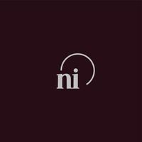 NI initials logo monogram vector