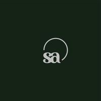 SA initials logo monogram vector