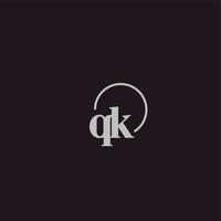 QK initials logo monogram vector