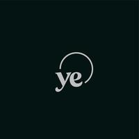 YE initials logo monogram vector