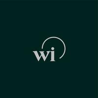 WI initials logo monogram vector