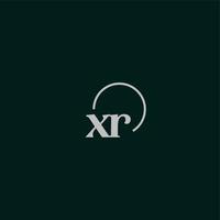 monograma del logotipo de las iniciales xr vector