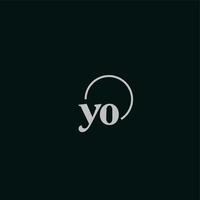 YO initials logo monogram vector