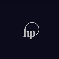 monograma del logotipo de las iniciales hp vector