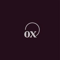 OX initials logo monogram vector