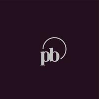 monograma del logotipo de las iniciales pb vector