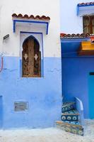 Street in Chefchaouen, Morocco photo