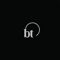 monograma del logotipo de las iniciales bt vector