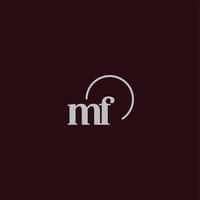 MF initials logo monogram vector