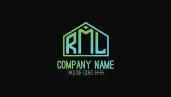 RML Name Initials Logo Design Template for Wordmark Logo vector