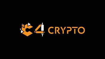 C4 Crypto Bitcoin NFT Forex Trading Logo Design Template vector