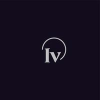 monograma del logotipo de las iniciales iv vector