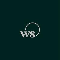 WS initials logo monogram vector