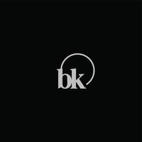 monograma del logotipo de las iniciales bk vector