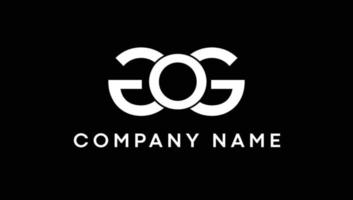 plantilla de diseño de logotipo de monograma de iniciales de nombre de letras gog vector
