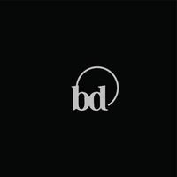 monograma del logotipo de las iniciales bd vector