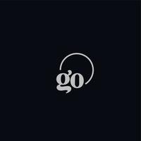 GO initials logo monogram vector