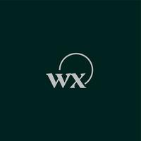 WX initials logo monogram vector