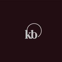 monograma del logotipo de las iniciales kb vector