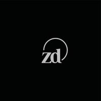 ZD initials logo monogram vector