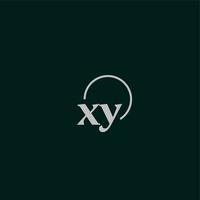 monograma del logotipo de las iniciales xy vector