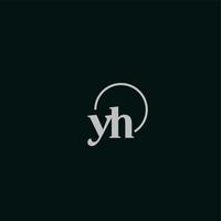 YH initials logo monogram vector
