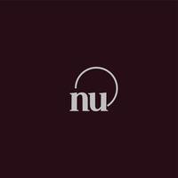 NU initials logo monogram vector