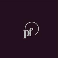 PF initials logo monogram vector