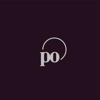 PO initials logo monogram vector