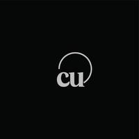 CU initials logo monogram vector