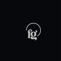 FG initials logo monogram vector