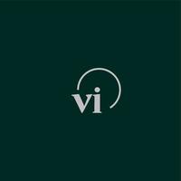 VI initials logo monogram vector