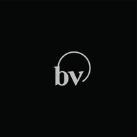 monograma del logotipo de las iniciales bv vector