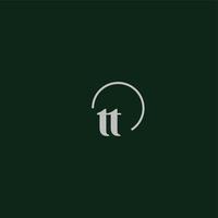 TT initials logo monogram vector