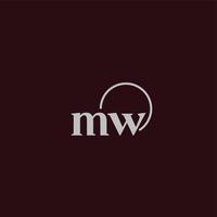 MW initials logo monogram vector