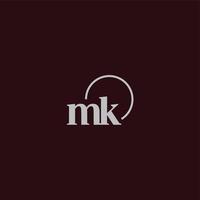 MK initials logo monogram vector