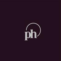 PH initials logo monogram vector
