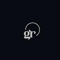 GR initials logo monogram vector